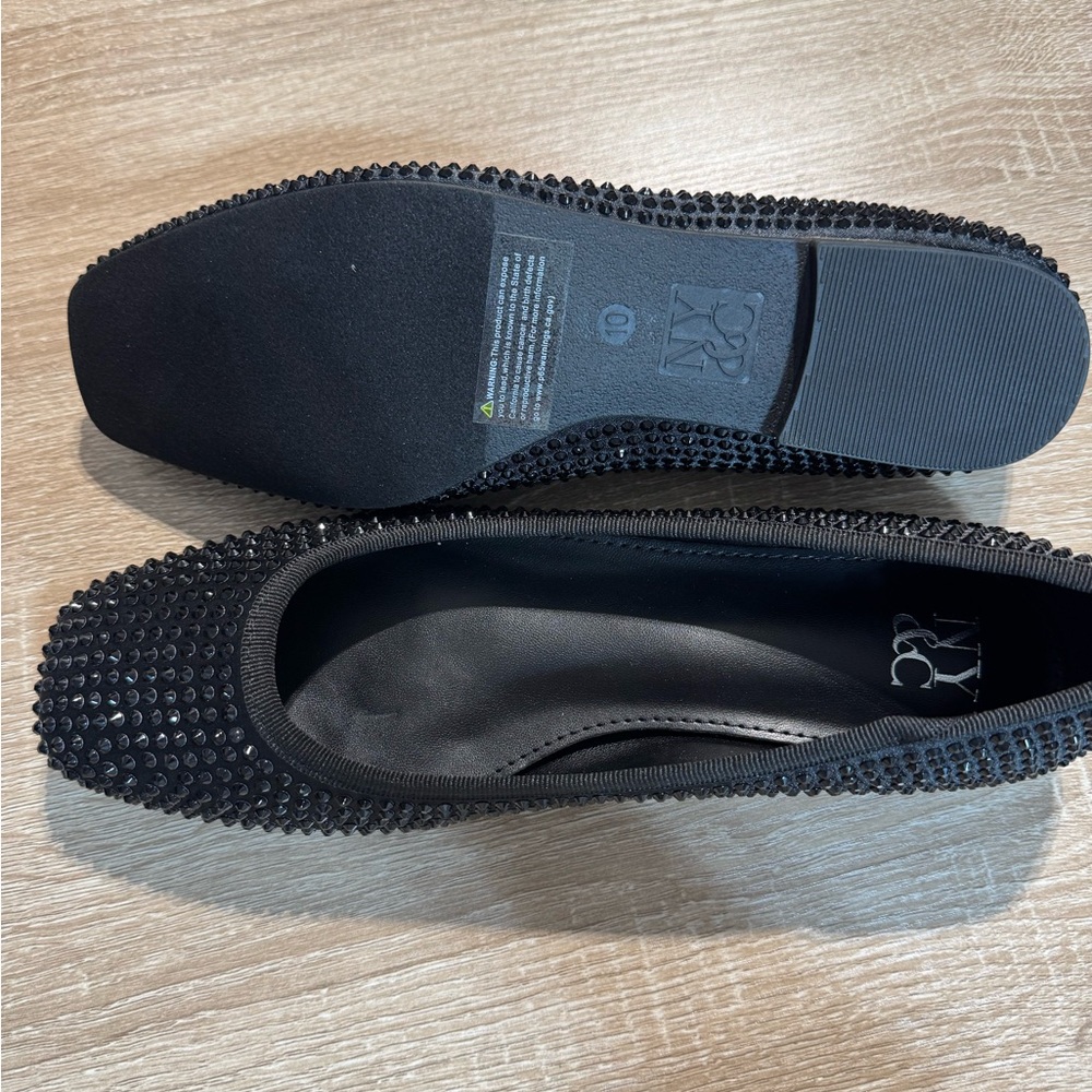 New York & Company Black Studded Ballet Flat - Picture 6 of 7